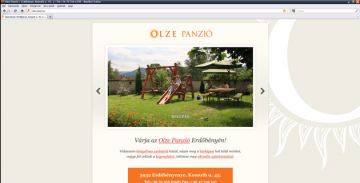 Olze Panzió website launch