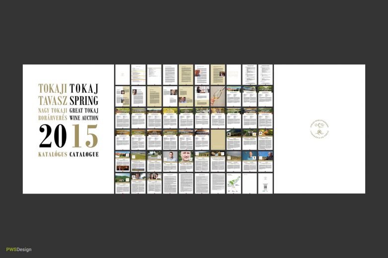 Nagy Tokaji Borárverés 2015 - katalógus tervezése
