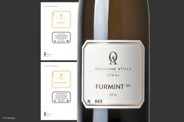 Wine label design for Orsolyák Attila, Tokaj. "Furmint 125" 2013, "Szent Tamás 128" 2013