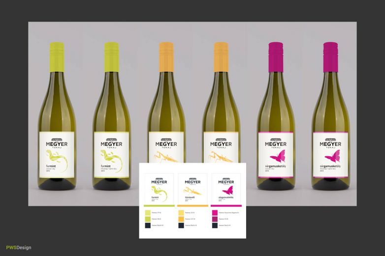 Wine label design for Pajzos-Megyer