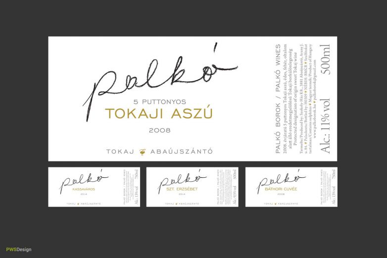 Wine label designs for Palko Wines