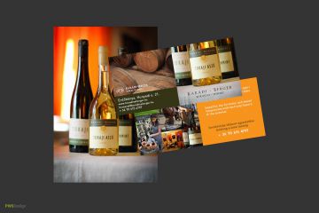Leaflet design for Karádi-Berger Winery