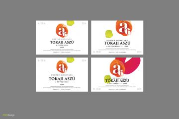 Tokaji Aszú 6 puttonyos boros címke tervezése - Costes Étterem