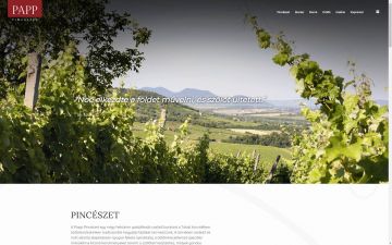 Weboldal tervezés a Papp Pincészet számára