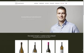 Weboldal és webáruház készítése a Kvaszinger Borászat számára