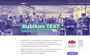 Weboldal készítése a Rubikon Text Kft. számára